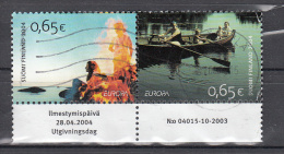 Fiinland 2004 Mi Nr 1705 + 1706 Europa  Vakantie - Usati