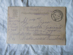 Franchigia Feldpost Feldpostkorrespondenzkart E Feldpostkarte KUK DEL 6-1-1916 N96 - Franchigia