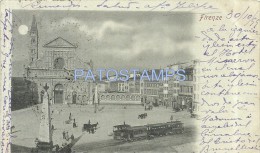 11061 ITALY FIRENZE TOSCANA SQUARE & CHURCH S MARIA NOVELLA TRAMWAY YEAR 1899 CIRCULATED TO ARGENTINA POSTAL POSTCARD - Sonstige & Ohne Zuordnung