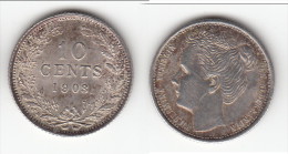 **** PAYS-BAS - NETHERLANDS - 10 CENTS 1903 WILHELMINA I - ARGENT - SILVER **** EN ACHAT IMMEDIAT - 10 Centavos