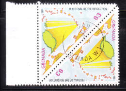 Grenada 1981 Map Pair Triangle Used - Grenada (1974-...)