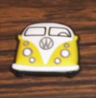 Magnet Voiture Car Volkswagen Combi Jaune Prise Aimant Rond - Magnets