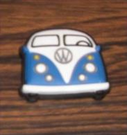 Magnet Voiture Car Volkswagen Combi Bleu Prise Par Aimant Rond - Magnets