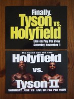 Holyfield Vs. Tyson II Lot De 2 Cartes Postales - Boxing