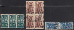 South Africa 1942-44 Cancelled, Sc# , SG 97, 99aa, 101 - Used Stamps