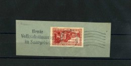 - SARRE 1920/35 . AFFRANCHISSEMENT SIMPLE DE 1935 SUR FRAGMENT . - Storia Postale