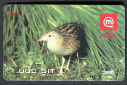 Slovenia - Prepaid Card - Birds - Crex Crex - Used - 2001 - Uccelli Canterini Ed Arboricoli