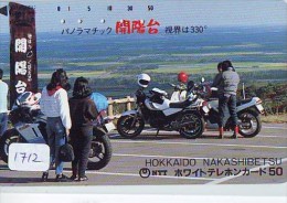 Télécarte Japon * MOTOR  * (1712)  Phonecard Japan * TELEFONKARTE * MOTORBIKE * HOKKAIDO - Motos