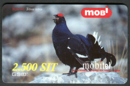 Slovenia - Prepaid Card - Bird - Tetrao Tetrix - Used - 2001 - Gallinacés & Faisans