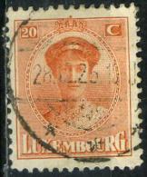 LUXEMBOURG 125° 20c Rouge-orange Grande-duchesse Charlotte (10% De La Cote + 0,15) - Oblitérés