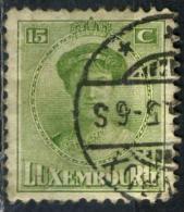 LUXEMBOURG 152° 15c Vert-jaune Grande-duchesse Charlotte (10% De La Cote + 0,15) - Oblitérés