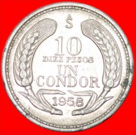 * CONDOR: CHILE ★ 10 PESOS 1958!  LOW START ★ NO RESERVE! - Cile