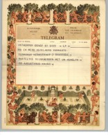 011904 LUXURY TELEGRAM # A14 (V) - BACK STAMPTED WITH RECTANGULAR TELEGRAPH CANCEL - DENDERMONDE/T 10 I 1956 T/*   * - Telegrams