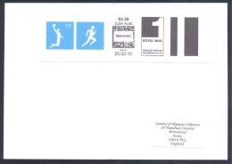 UK Olympic Games London 2012 Cover Basketball Athletics Running Pictogram Smart Stamp Meter Cancellation - Specimen RARE - Verano 2012: Londres