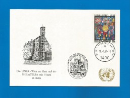 Vereinigte Nationen 1997 , Die UNPA - Wien Zu Gast Auf Der PHILATELIA Mit T'card In Köln - 18.-20.04.1997 - Cartes-maximum