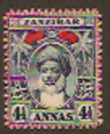 ZANZIBAR 1899 4 1/2a Blue-black SG 196 HM BN34 - Zanzibar (...-1963)