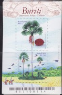RO) 2013 BRAZIL, TREE - PALM, BURITI - PALM OF MORICHE, SOUVENIR MNH - Unused Stamps