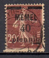 Memel - Memelgebiet - 1920/21 - Yvert N° 22 - Used Stamps