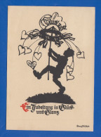 Scherenschnitt; Plischke-Karte; Ein Jubeltanz In Glück Und Glanz; 1938 - Silhouettes