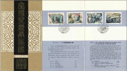 TERRACOTTA TERRAKOTTA WARRIORS KRIEGER ARCHAEOLOGY HISTORY CHINA CHINE 1983 MI 1979 - 1882 FDC STAMP FOLDER ARMY WAR - Arqueología