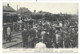 CPA - KONTICH - CONTICH - 21 Mai 1908 - Accident Chemin De Fer - Vue Générale  - Igemeen Zicht Der Ramp - Train // - Kontich