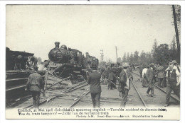 CPA - KONTICH - CONTICH 1908 - Accident Chemin De Fer - Vue Du Train Tamponné - Zicht Van De Vernielde Trein  // - Kontich