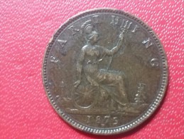 VICTORIA FARTHING 1875 H - Other & Unclassified