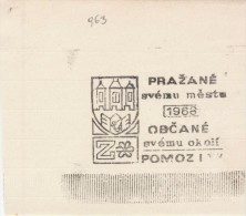 J2335 - Czechoslovakia (1945-79) Control Imprint Stamp Machine (R!): People Of Prague His City In 1968; Citizens Of ... - Proeven & Herdrukken