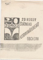 J2338 - Czechoslovakia (1945-79) Control Imprint Stamp Machine (R!): 20 Years Of National Food Trade - Ensayos & Reimpresiones