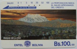 BOLIVIA - Tamura - Silver Back - 1st Issue - Entel - Bs. 100 - Used - Bolivien