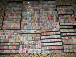 Belgium 700 Different Used Stamps On Animals Fish Flower Painting Bird Ship Mushroom Aeroplane Train Architecture Etc. - Collections