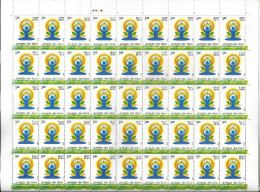 Complete Sheet,,International Day Of Yoga, Meditation, 45 MNH Stamps - Neufs