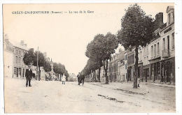 CPA Crecy En Ponthieu 80 Somme La Rue De La Gare - Crecy En Ponthieu