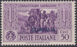 ITALIA - EGEO - STAMPALIA  GARIBALDI  N.21 - Cat. 70 Euro  - MNH** - GOMMA INTEGRA - Egée (Stampalia)