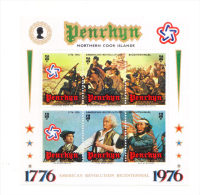 Penrhyn 1976 American Bicentennial S/S MNH - Penrhyn