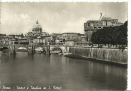 Roma (Lazio) Lungotevere, Castel Sant'Angelo, Cupola San Pietro Sul Fondo - Pontes