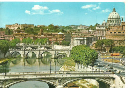 Roma (Lazio) Ponti Sul Tevere, Cupola San Pietro Sulla Destra, Bridges On Tevere River - Brücken