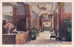 Connecticut Bridgeport Part Of Office Lobby Stratfield Hotel 1910 - Bridgeport