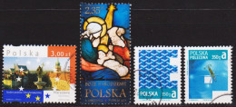 2009-2014: Polen Mi.Nr. 4453,4595,4629 + 4744 Gest. (d237) / Pologne Mi.No.4453,4595,4629 + 4744 Obl. - Used Stamps