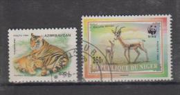 Azerbaidjan  YV  247 O 1996 Tigre; Niger YV 1166 O 1998 Antilope - Oblitérés