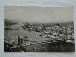 Budapest View On Danube With Elisabeth Bridge   Stamp 1932  A11 - Hongrie