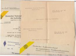 DE587-1933-1949 DEUTSCHER NATIONALVERBAND Der KATHOLISCHEN FRAUENVEREINE-LOT 8  PAPIERE+BISCHOF KAeLLER LIEBESWERKE - Historische Documenten