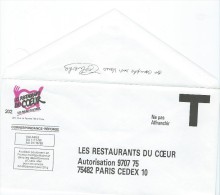 Les Resto Du Coeur - Cartes/Enveloppes Réponse T