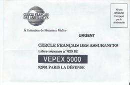 Cercle Francais Des Assurances - Cartas/Sobre De Respuesta T