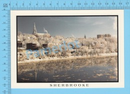 CPM Sherbroke Quebec ( Rivière St-François Et Vue Sur Le Quartier Est ) Carte Postale Postcard ,2 Scans - Sherbrooke