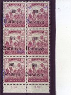 HARVESTERS-3 F-OVERPRINT-1919-BARANYA-BLOCK OF SIX-VARIETY 2-YUGOSLAVIA-SERBIA-HUNGARY-1919 - Baranya