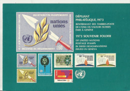 =UNO  GENF  1973 HEFTCHEN - Postzegelboekjes