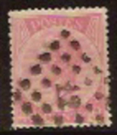 BELGIUM 1865 40c Red SG 37 U ZZ3147 - 1865-1866 Profile Left