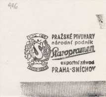 J2389 - Czechoslovakia (1945-79) Control Imprint Stamp Machine (R!): Prague Breweries, National Enterprise; Staropramen - Ensayos & Reimpresiones