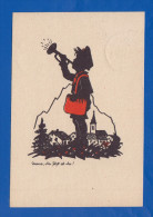 Scherenschnitt; Die Post Ist Da; 1942 - Silhouetkaarten